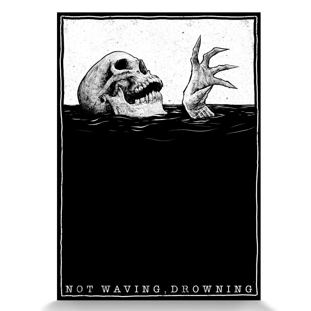 Not Waving, Drowning A3 Art Print