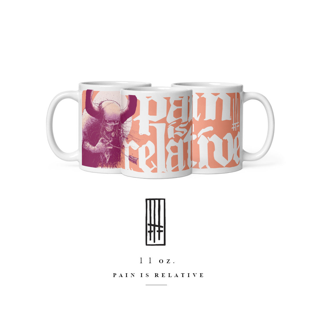 Pain Is Relative Coral Mug