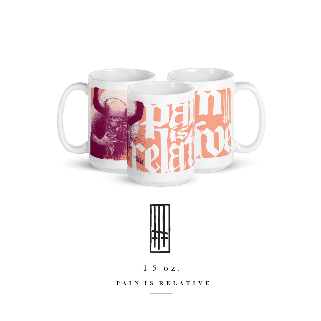 Pain Is Relative Coral Mug