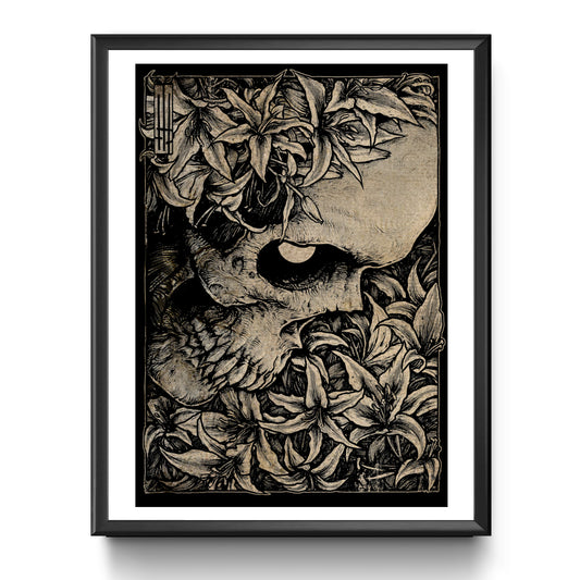 Rest In Pieces [Sepia] A3 Art Print