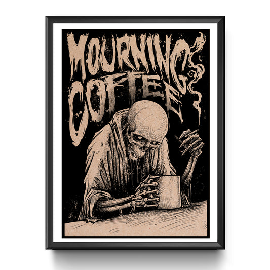 Mourning Coffee A4 Art Print