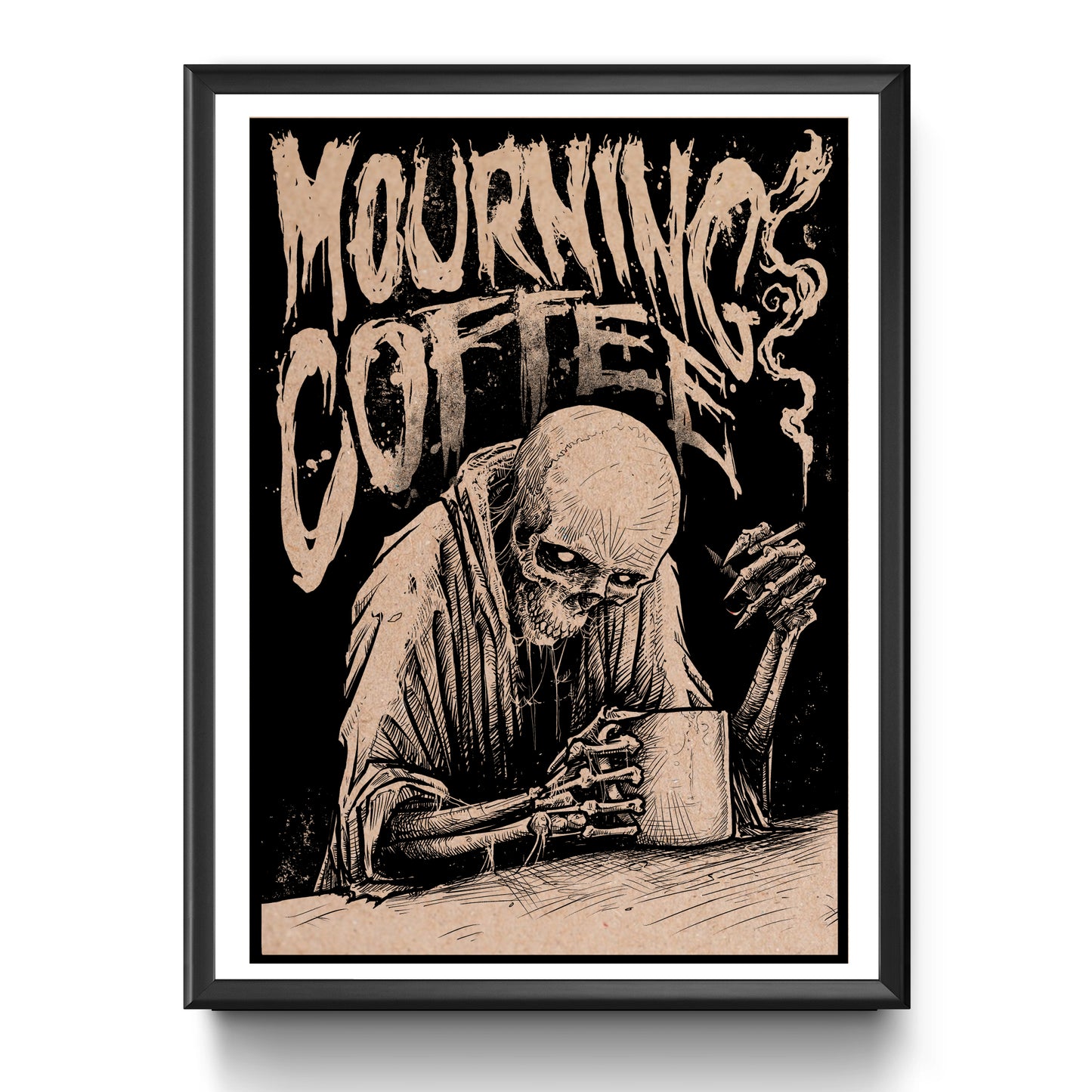 Mourning Coffee A3 Art Print